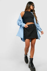 Elasticated Waist Micro Mini Cargo Skirt