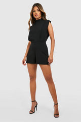 Tailored Pleat Detail Playsuit