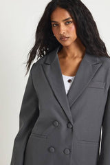 Double Breasted Relaxed Fit Tailored Blazer
