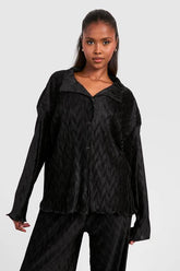Wave Plisse Relaxed Fit Shirt