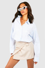 Tailored Asymmetric Mini Skirt