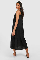 Tall Halter Tiered Midaxi Dress