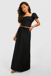 Poplin Full Maxi Skirt