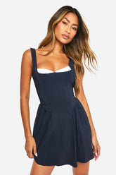 Bengaline Milkmaid Mini Dress
