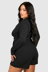 Plus Lapel Tailored Playsuit