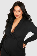Plus Lapel Tailored Playsuit