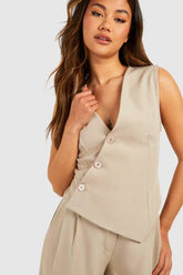 Asymmetric Adjustable Back Waistcoat