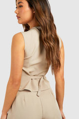 Asymmetric Adjustable Back Waistcoat