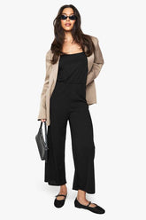 Basic Rib Strappy Culotte Jumpsuit