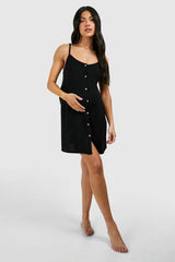 Maternity Button Down Strappy Nightie