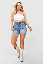 Plus Diamante Denim Short