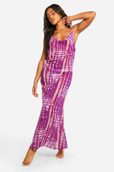 Chiffon Tie Dye Maxi Beach Dress