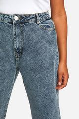 Plus Basics Split Hem Straight Leg Jeans