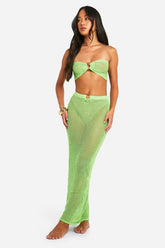 Crochet O-ring Top & Maxi Skirt Beach Co-ord