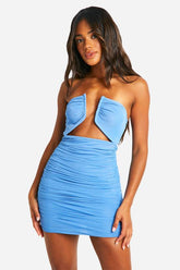 Premium Power Mesh Structured Mini Dress