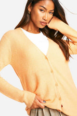 Soft Rib Knit Slouchy Boyfriend Cardigan