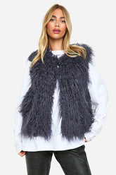 Faux Mongolian Fur Gilet
