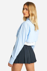 Contrast Waistband Tennis Mini Skirt