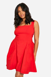 Plus Bengaline Bow Back Skater Dress