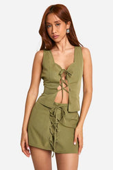 Lace Up Detail Corset
