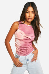 Double Layer Jean Grazer Racer Top