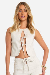 Bengaline Lace Up Waistcoat