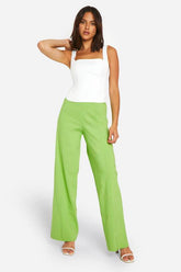 Super Stretch Seam Detail Wide Leg Trousers