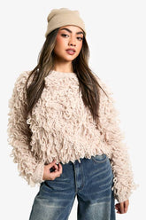 Chunky Loop Stitch Knitted Jumper