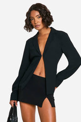 Tall Single Fastening Crepe Fitted Blouse