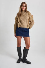 Tassel Detail Cable Knit Jumper