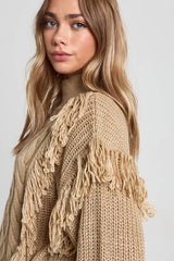 Tassel Detail Cable Knit Jumper