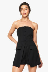 Bandeau Button Detail Playsuit