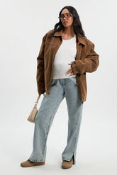 Maternity Over The Bump Split Hem Straight Leg Jeans