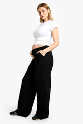 Maternity Nylon Elastic Wide Leg Trouser