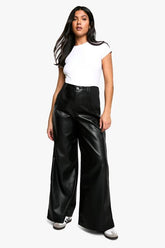 Maternity Over Bump Pu Wide Leg Trouser