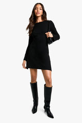 Rib Tie Back Shift Dress
