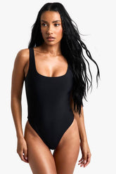 Petite Swimwear Essentials Square Neck Swimsuit