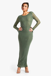 Hotfix High Neck Maxi Dress