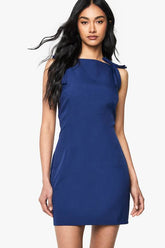 Bow Shoulder Tailored Mini Dress