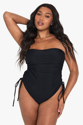 Plus Swimwear Essentials Ruched Tummy Control Swimsuit
