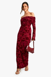 Devore Bardot Maxi Dress