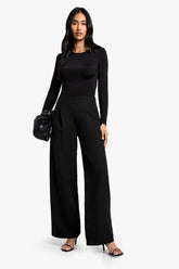 Woven Tailored Seam Detail Flare Trouser