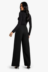 Woven Tailored Seam Detail Flare Trouser