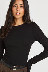 Double Layer Modal Rib Long Sleeve Top
