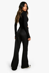 Woven Tailored Flare Trouser