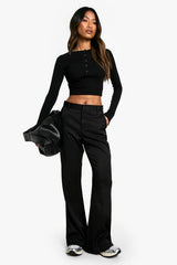 Woven Tailored Flare Trouser