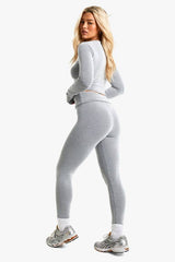 Two Tone Legging And Long Sleeve Top Set