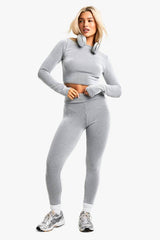 Two Tone Legging And Long Sleeve Top Set