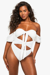 Premium Bridal Tie Front Swimsuit