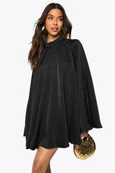 Textured Satin Open Back Swing Playsuit